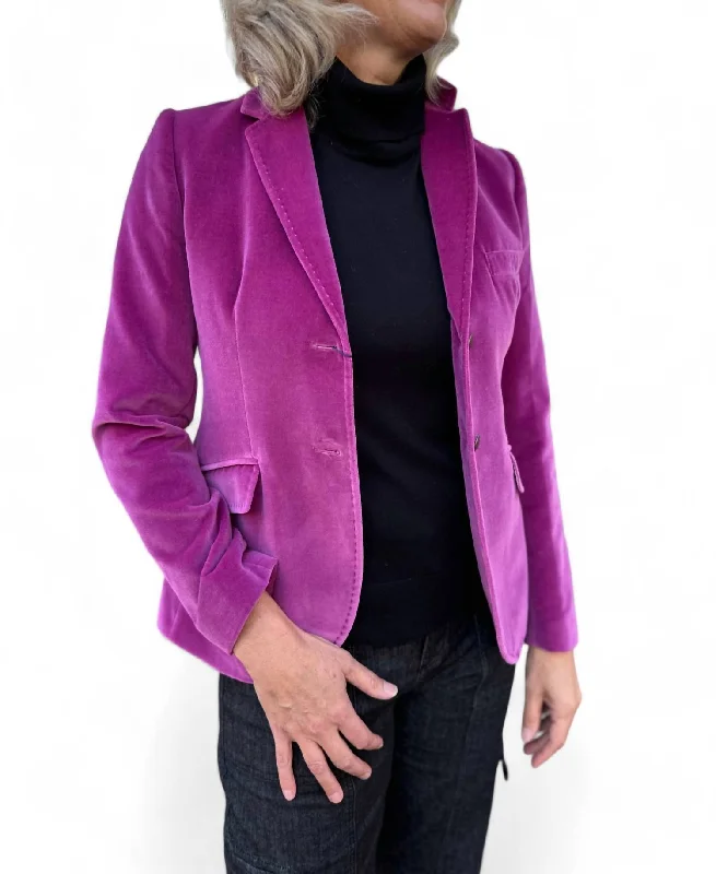 Tailored Blazer In Plum / Circon 23