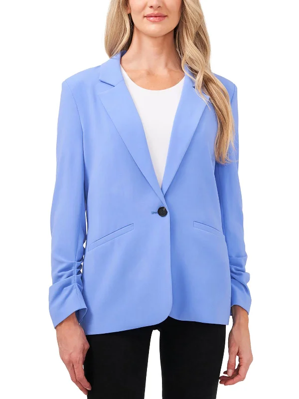 Womens Notch Collar Suit Separate One-Button Blazer