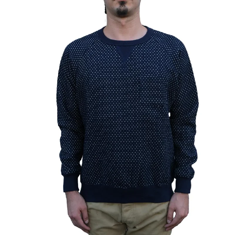 Japan Blue Cross Sashiko Jacquard Sweatshirt